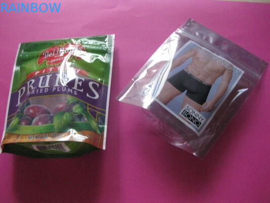 プラスチック ジッパーの Underware のための注文の印刷の衣服の包装袋を立てて下さい