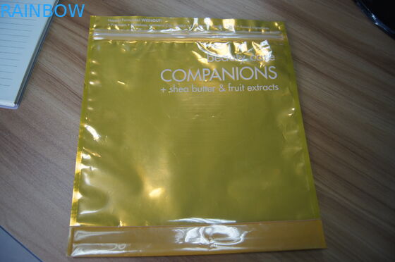 ジッパーが付いている透明な前部表示プラスチック化粧品の包装袋