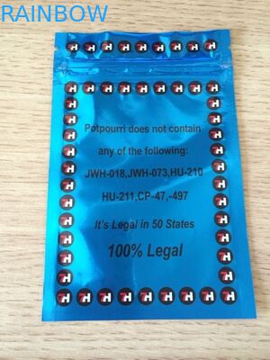 3 人の側面はジッパーが付いている草の香のアルミ ホイル袋をヒート シールしました