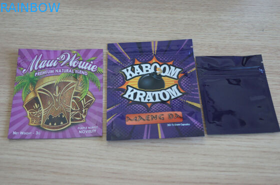 化学薬品 3 つの側面のシールの maeng da の kratom の ziplock 包装袋