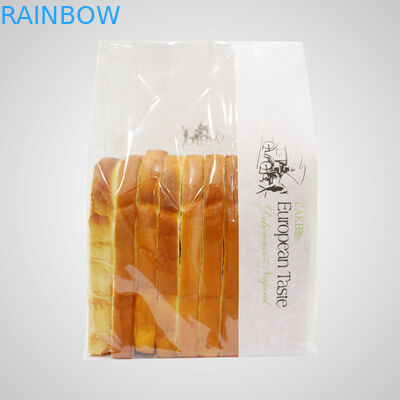 パンのための白いクラフト紙袋は/マイラーおよび明確な窓が付いている袋を立てます