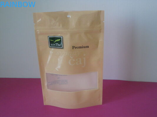 薄板になる再生利用できるアルミ ホイルの袋の包装は窓が付いているマット マイラーの袋を立てます