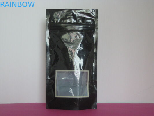 薄板になる再生利用できるアルミ ホイルの袋の包装は窓が付いているマット マイラーの袋を立てます