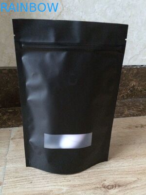 薄板になる再生利用できるアルミ ホイルの袋の包装は窓が付いているマット マイラーの袋を立てます