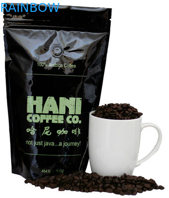 コーヒー茶はクラフトのジップ ロック式袋250g 500gを包むアルミ ホイルの袋を立てます