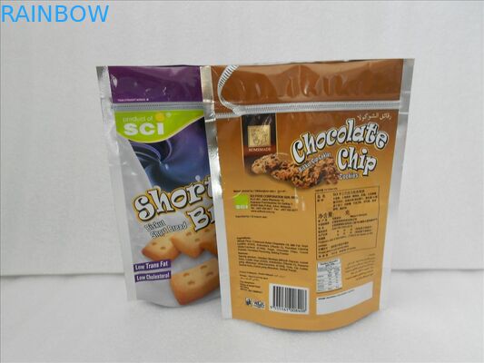 Resealableプラスチック ホイルの袋の包装はアルミ ホイルの薄板にされたジップ ロック式袋を立てます