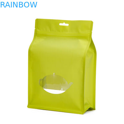 クラフト紙の茶包装袋は ziplock が付いているアルミニウム プラスチック包装袋を立てます