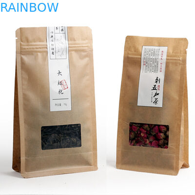 湿気の防止の平底はジッパーおよび窓と包むティーバッグを薄板にしました