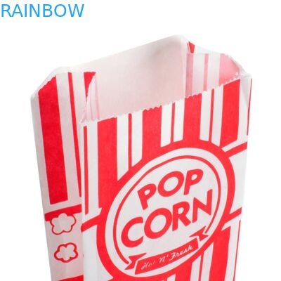 Paper Popcorn Bags Customized 謝肉祭王の紙袋赤くおよび白い 1 オンスのパック