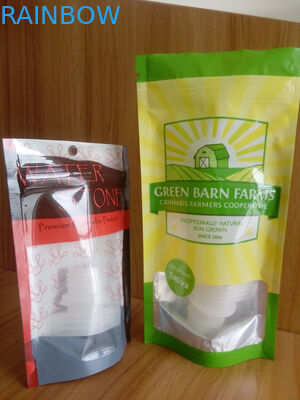 ジッパーが付いているインド大麻の種/Noni 袋で満ちているプラスティック容器を立てて下さい