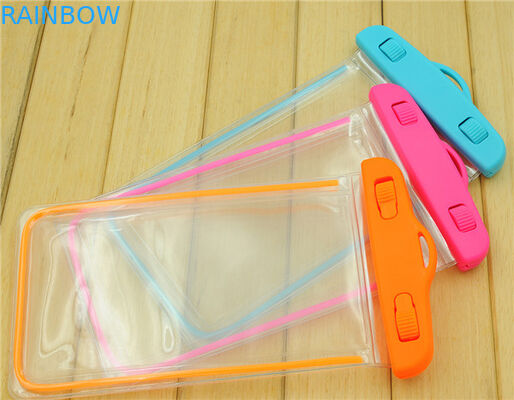 自在継手 5.5 インチ ポリ塩化ビニールのプラス Iphone 6s 6 のための防水電話袋ピンク/Oragne/青