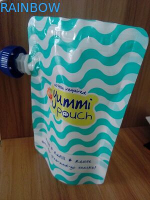 再使用可能な防水口の袋の包装は口が付いているジップ ロック式のベビーフードの袋を立てます