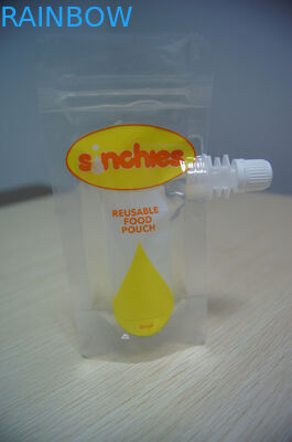 再使用可能な防水口の袋の包装は口が付いているジップ ロック式のベビーフードの袋を立てます