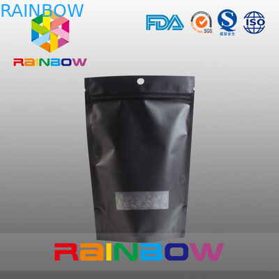 カスタマイズされた 2oz アルミ ホイルは黒いマットを立てます弁が付いているコーヒー バッグを並べました