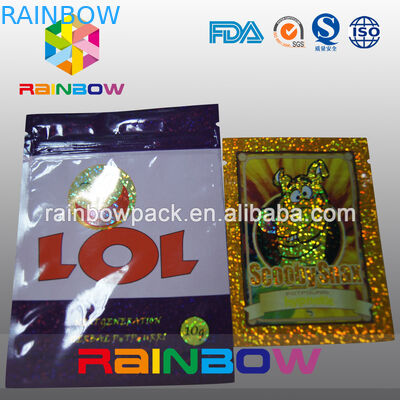 カスタマイズされた 4g/10g 草の香の包装/ポプリの Ziplock は袋に入れます