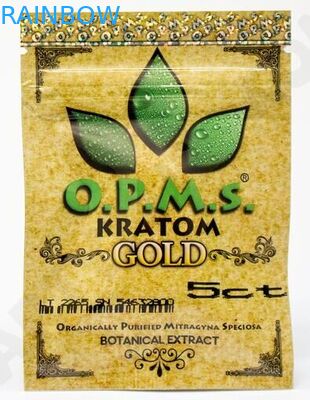 5ct OPMS の金の kratom のジップ ロック式のエキスは包装袋/3 側面のシールの ziplock 袋を要約します