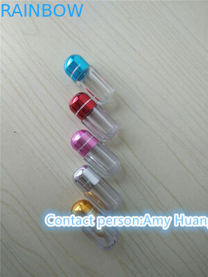 空き硬いゼラチンカプセル ボトル アルミホイル蓋付き セックスピル容器