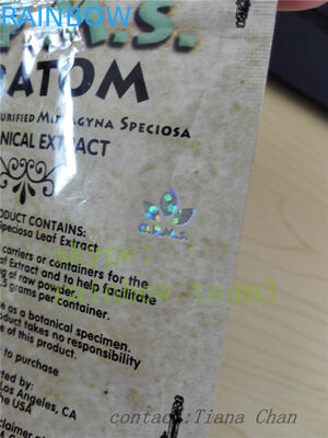 アルミ ホイルは kratom から得られる高められた kratom の粉のための袋を立てます