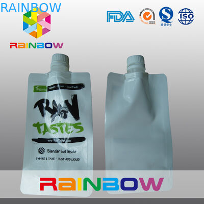 包む350ml 500ml 1Lホイルの袋漏出proodの光沢のある白い口の袋