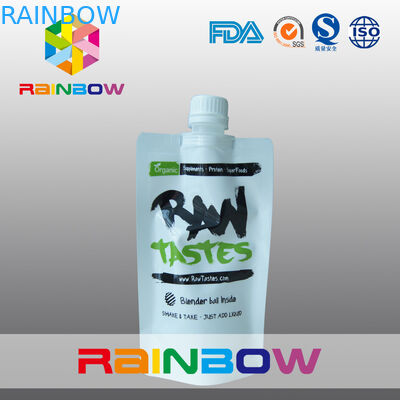 包む350ml 500ml 1Lホイルの袋漏出proodの光沢のある白い口の袋