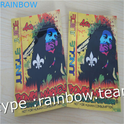 草の香袋3の粉の1g /2g /3g/4g/5gの磨き粉袋のための側面のシールのジッパー袋/注文の草の香袋