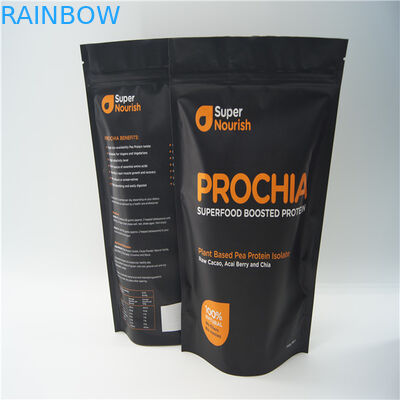 並べられたホイル ジップ ロック式袋、蛋白質の粉/食糧ホイルの包装袋を失敗させて下さい