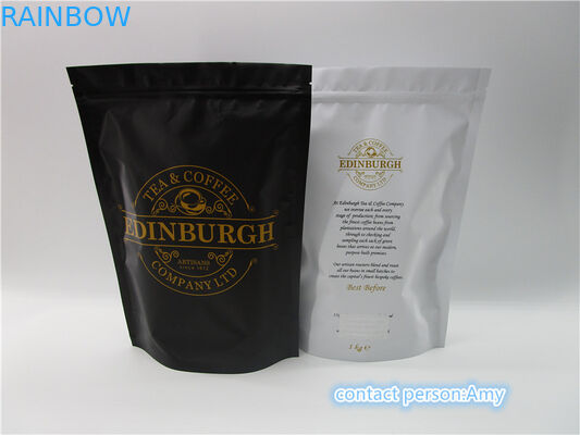 包むコーヒー プラスチック袋弁のガスを抜くアルミ ホイルのコーヒー バッグを立てて下さい