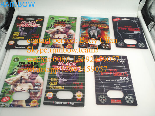 サイ7プラチナ5000/サイ69 35000男性の強化の丸薬紙箱/3Dカードまめの包装