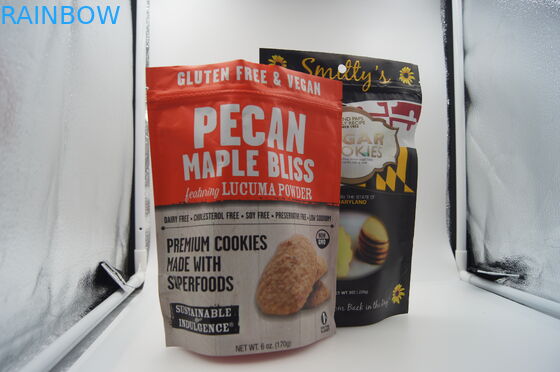 ビスケット、習慣のために包むDoypackのジッパーの軽食袋は立てます袋を印刷しました