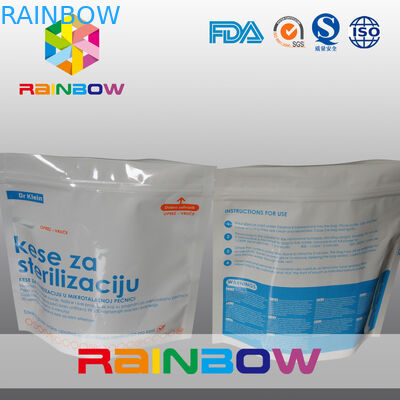 哺乳瓶/ジッパーのマイクロウェーブ磨き粉のためのziplockが付いているマイクロウェーブ滅菌装置の袋袋の上の薄板にされた物質的なstandd