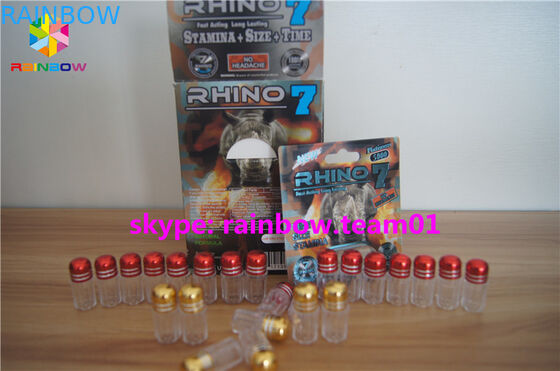 カスタマイズされた弾丸のプラスチック薬瓶、金属の帽子が付いているプラスチック薬のびん