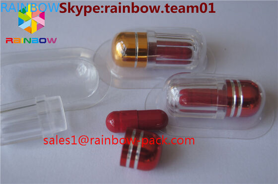 販売のcapsulの容器の嫌なやつのためのプラスチック薬瓶はびんの六角形青いカプセルの容器および八角形の形を形づけました