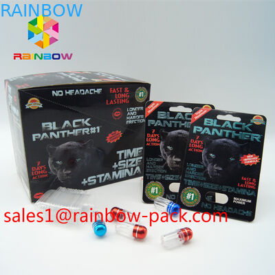 カード3Dを包むブラック マンバのディスプレイ・ケースの性の強化の丸薬は性の丸薬をもたらします