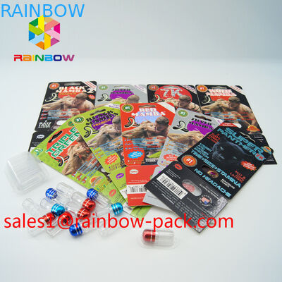 ブラック マンバ3Dは紙カード3Dの性の丸薬カードを包む盤石の建設の性の丸薬3D包装カード3d性の丸薬を梳きます