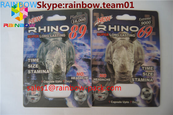 熱い販売3Dの印刷カード ブラック マンバ3Dの効果の性の丸薬包装カード3Dカード/3Dの印刷カード サイのまめのペーパー カリフォルニア