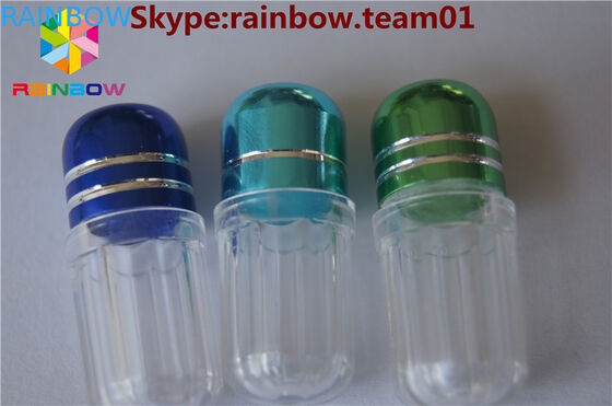 プラスチック容器 六角形のカプセルボトル 単一カプセル包装/単一カプセル包装用 アルミホイル蓋付き