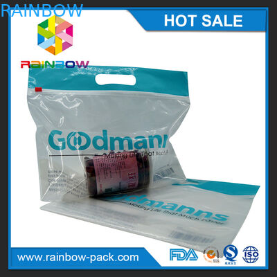 カスタマイズされたロゴは袋のhangeの穴が付いている注文の臭いの証拠袋のスライダーのジップ ロック式のフルーツの包装袋を印刷しました