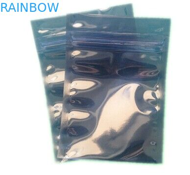 銀製のジッパー ロックの大きい反静的な袋の透明で/半分透明なナイロン