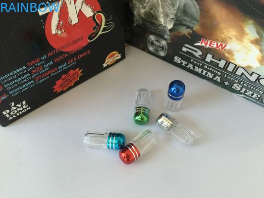 帽子のFX 9000/サイ7/盗品のカプセルの弾丸のための多彩なプラスチック薬瓶に金属をかぶせて下さい