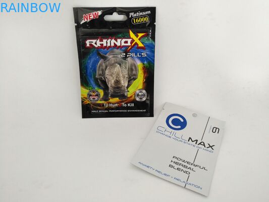 注文の印刷のマイラー ホイル3の側面はカプセルの包装のためのジップ ロック式の袋袋を密封しました