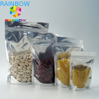 明確な金属ホイルを包むペット/PEのアルミ ホイルの袋はジップ ロック式袋を立てます