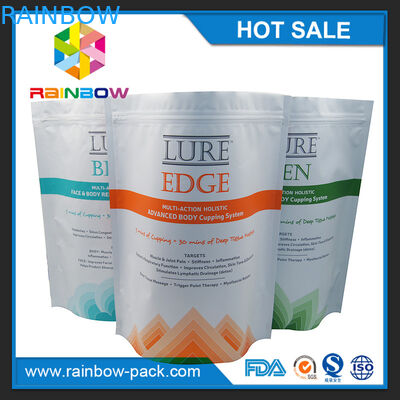 マットはロゴの印刷を立てます最下のガセットが付いているジップ ロック式の袋をカスタマイズしました