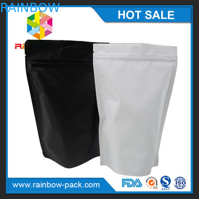 無光沢の黒く白いアルミ ホイルは食品包装のためのジップ ロック式袋を保ちます新しい立てます