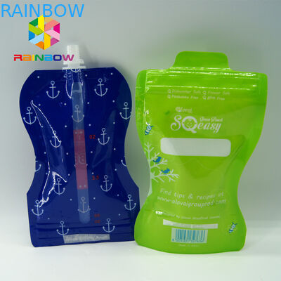 再使用可能なベビーフードは飲み物を明らかに包む口の袋を立てます口の袋を立てます