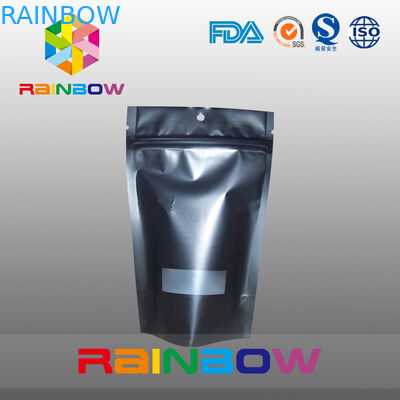 防止再使用可能な無光沢の黒いDoypackのジップ ロック式のコーヒー バッグのグラビア印刷の印刷の湿気