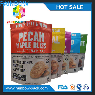 アルミ ホイルの破片袋の破片のアルミ ホイルの包装は袋を包むジップ ロック式250gクッキーを立てます