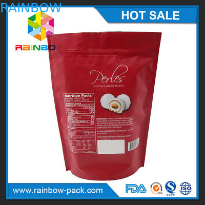 マットによって印刷されるアルミ ホイルはジッパーおよび破損のノッチが付いているカスタマイズされたロゴの緑によって印刷される茶包装袋を立てます