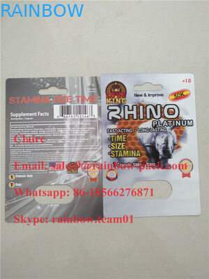 最も新しい3Dは男性の強化の丸薬プラスチック折目カード サイを25/狂気のサイ50kのまめの包装印刷しました