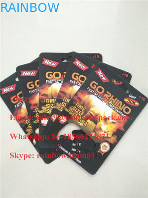 卸し売り米国のサイの丸薬Goサイのカプセルの容器/弾丸/びんのための包装のまめ3Dカード