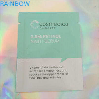 プラスチック アルミ ホイルの袋の包装のサンプル磨き粉の化粧品、3側面のシーリング化粧品のサンプル磨き粉